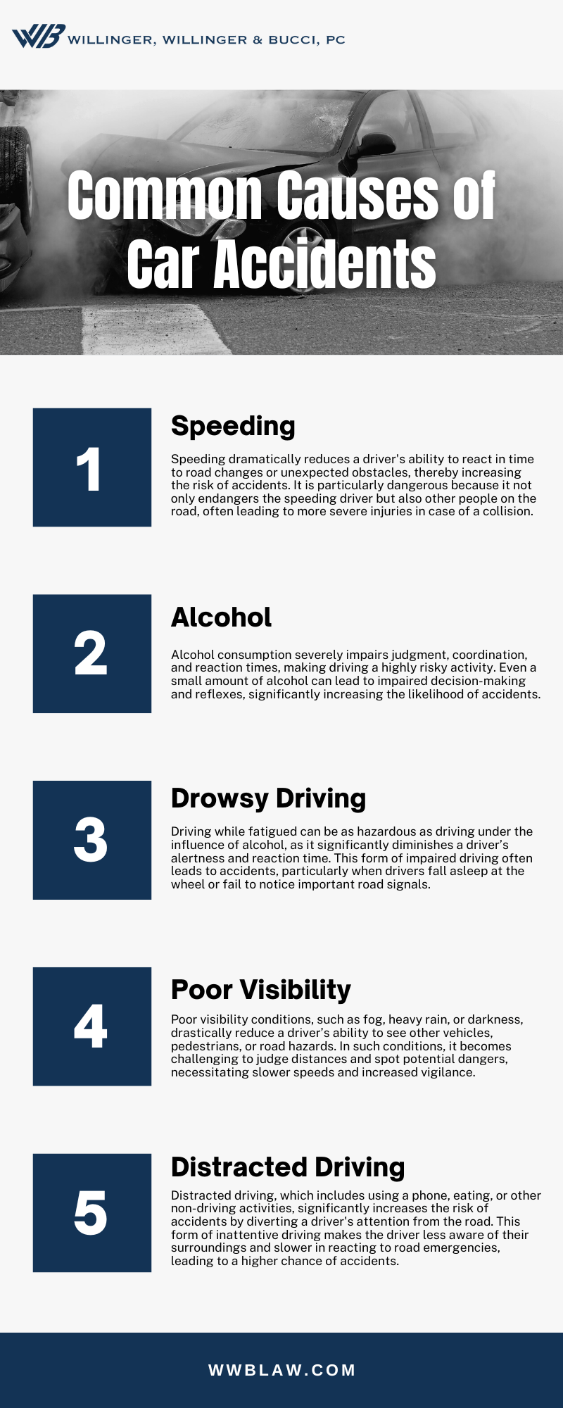 Common Causes of Car Accidents Infographic